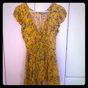 yellow flowery romper